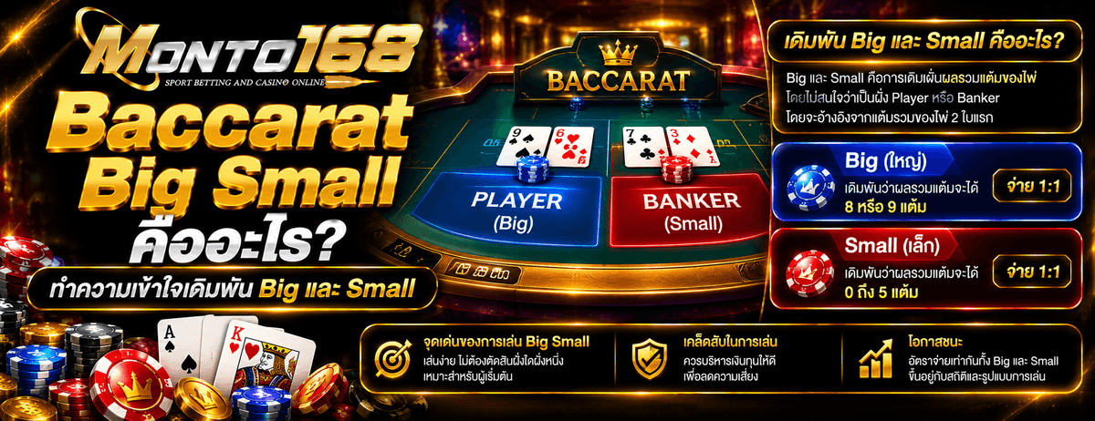 Baccarat Big Small คืออะไร อธิบายการเดิมพัน Big และ Small ในบาคาร่า