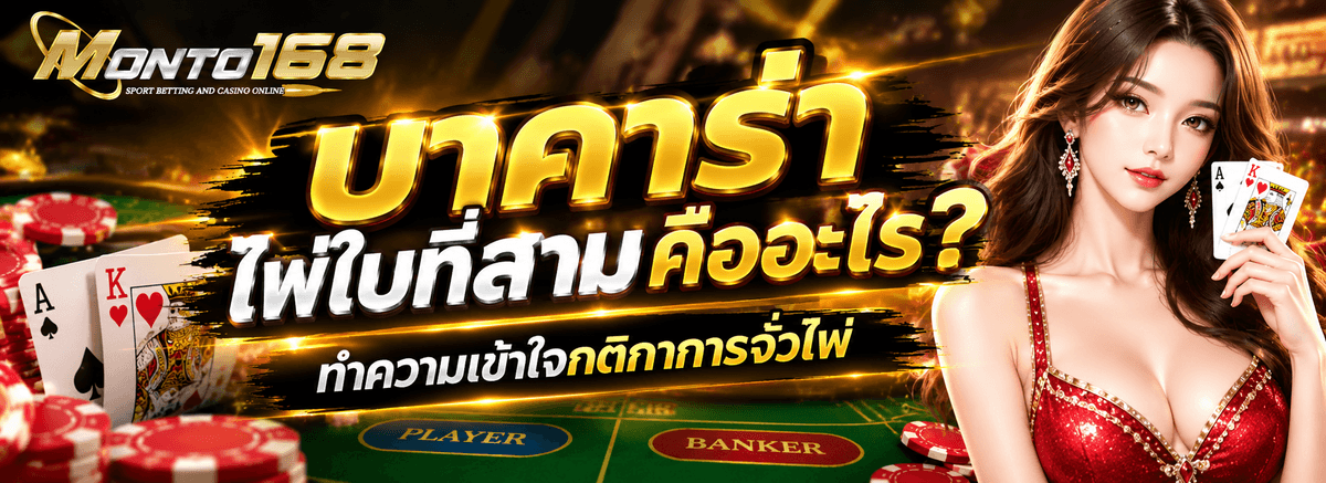 บาคาร่า ไพ่ใบที่สาม กติกาการจั่วไพ่ Player และ Banker